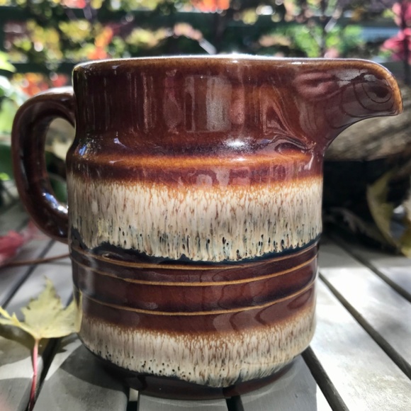 Vintage earth tones  ceramic glazed creamer - Picture 2 of 5